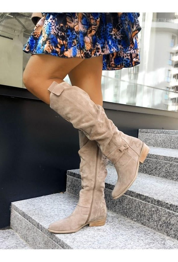Ladies Low Heel Boots - EasyApparels