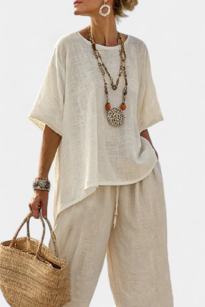 Simple Chic Relaxed Fit Top & Loose Pant Set