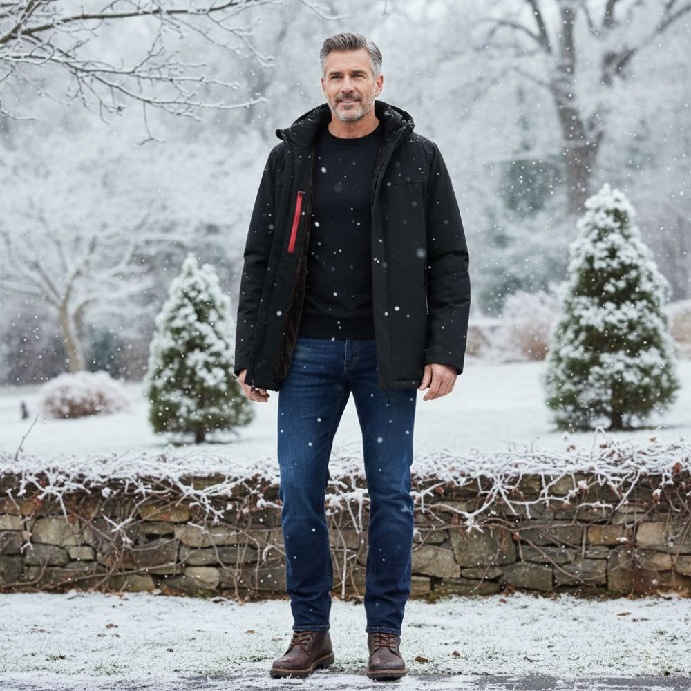 Waterproof Hooded Men's Coat with Fleece Lining - EasyApparels