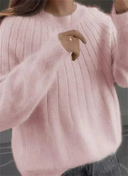 Soft Woman's Ribbed Knit Sweater