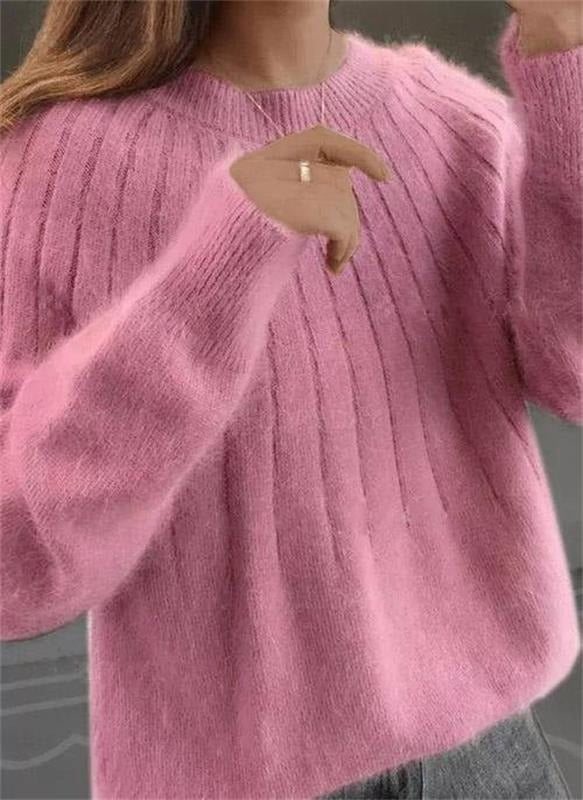 Soft Woman's Ribbed Knit Sweater