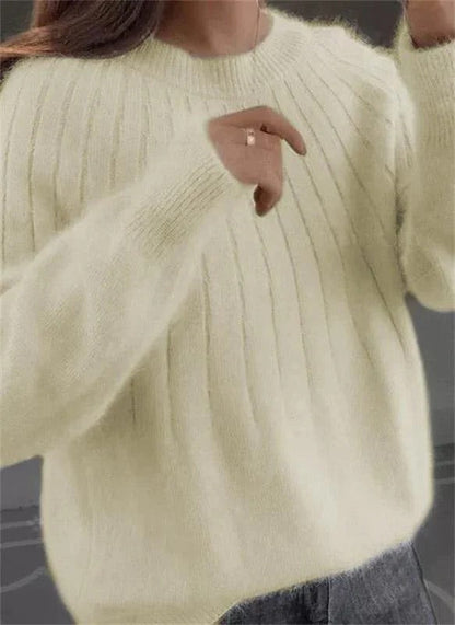 Soft Woman's Ribbed Knit Sweater