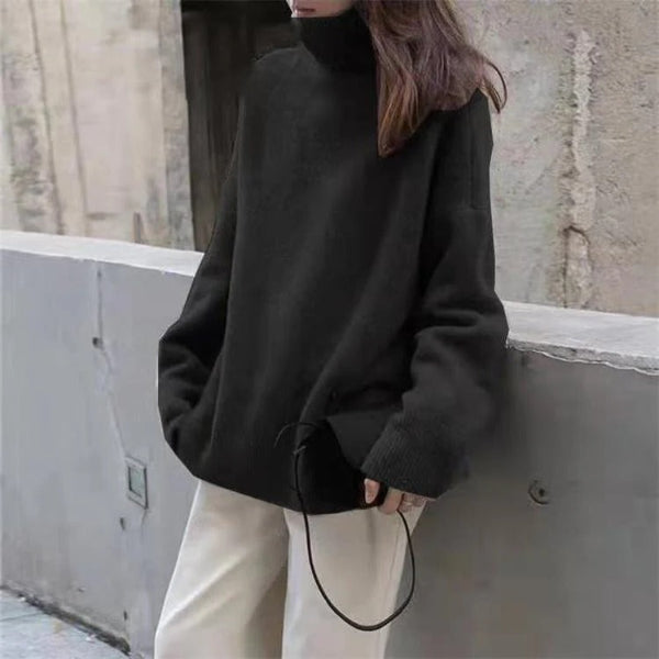 Cozy Women's Oversized Wool Turtleneck Sweater