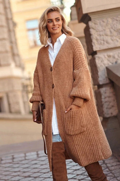 Women's Oversized Long Coat with Big Pockets