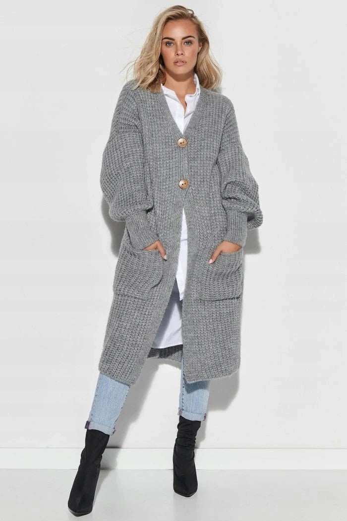 Women's Oversized Long Coat with Big Pockets