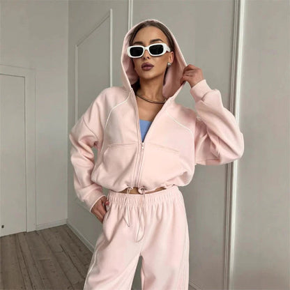 Women's Casual 2 Piece Tracksuit Set