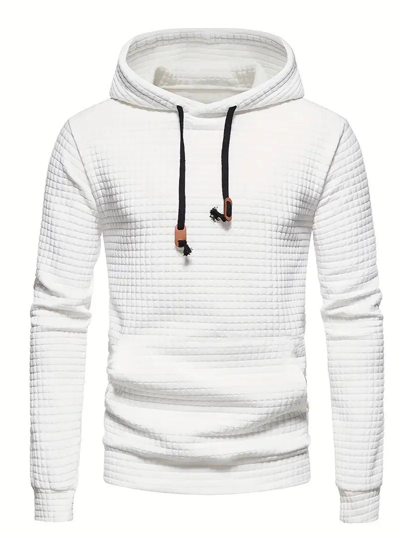 Men's Quilted Hoodie Regular Fit Adjustable Hood - EasyApparels
