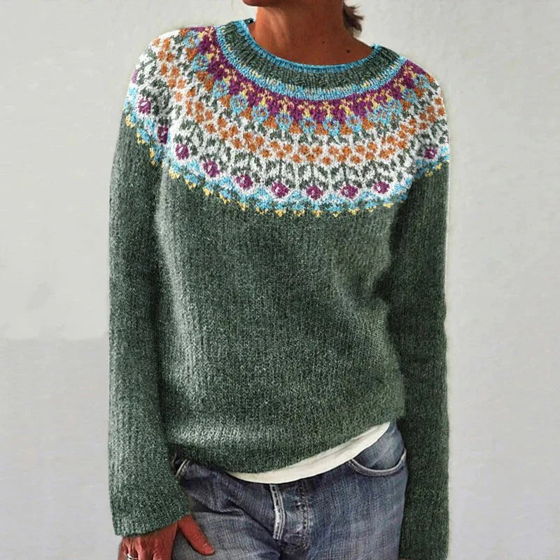 Cozy Women's Wool Sweater with Round Neck - EasyApparels