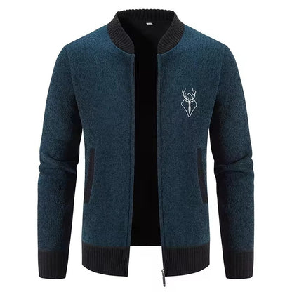 Cozy Men's Zip Up Wool Sweater - EasyApparels