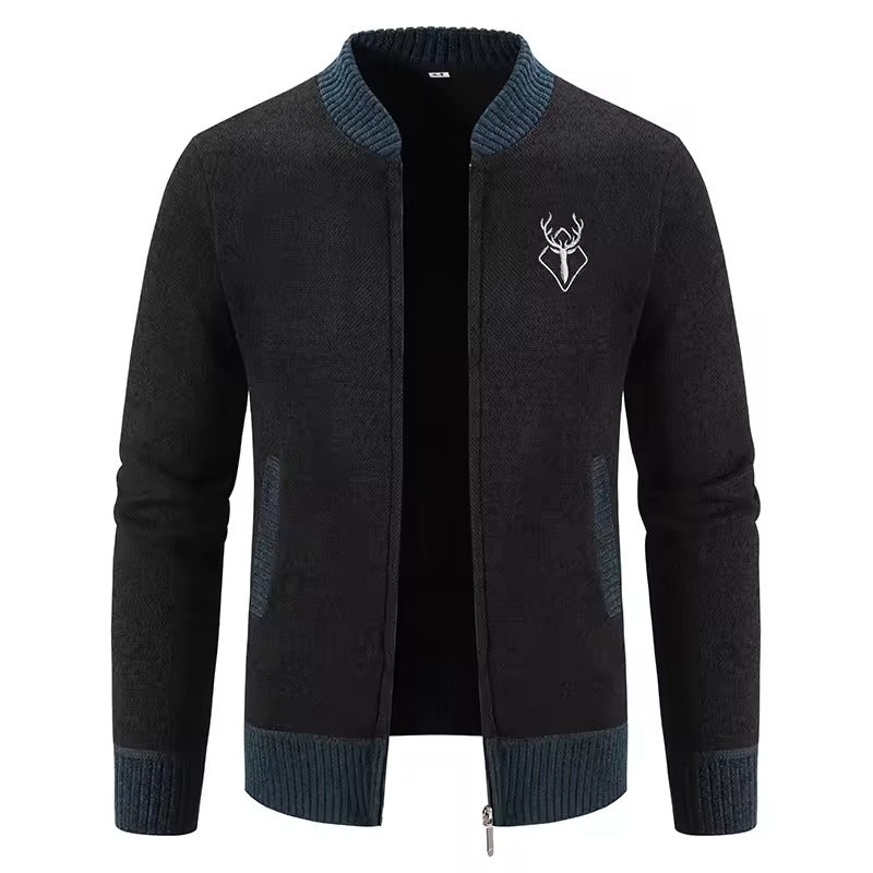Cozy Men's Zip Up Wool Sweater
