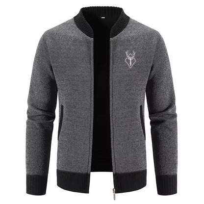 Cozy Men's Zip Up Wool Sweater