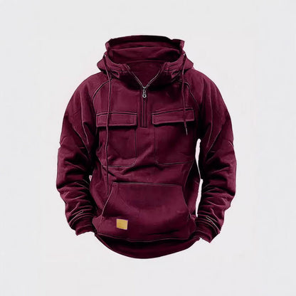 Comfy Men's Fleece Hoodie with Zip and Pockets