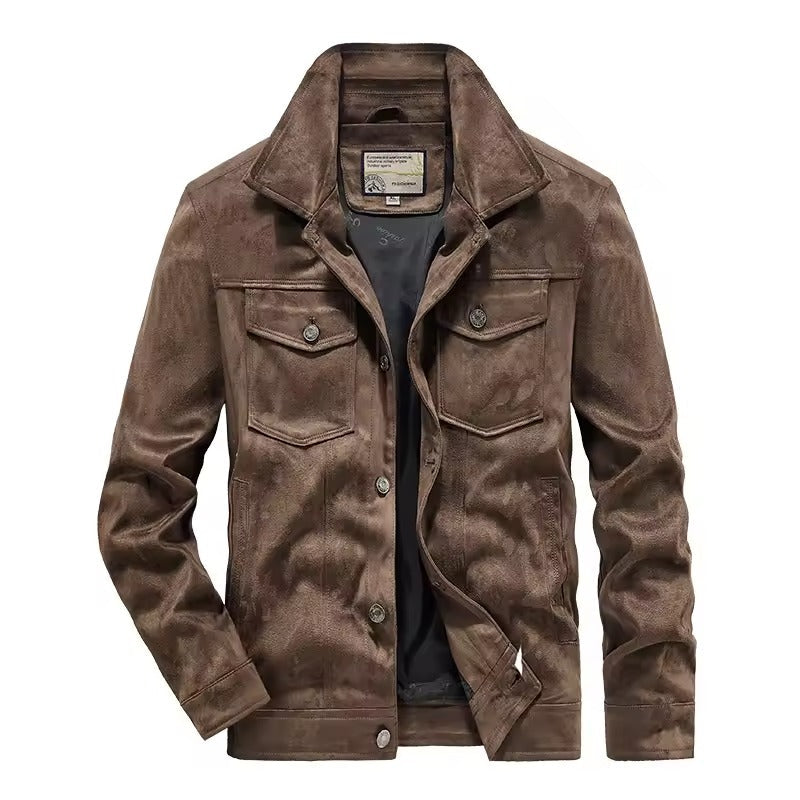 Men's Suede Style Slim Fit Jacket