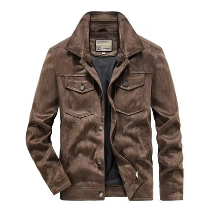 Men's Suede Style Slim Fit Jacket