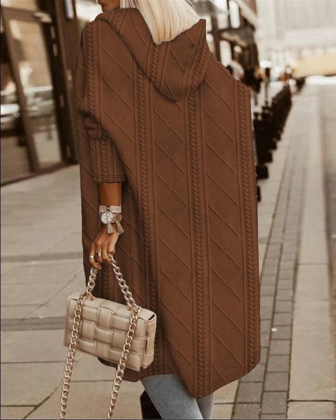 Cozy Women's Cable Knit Oversized Cardigan