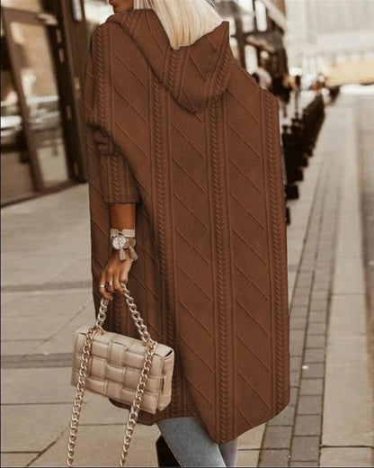 Cozy Women's Cable Knit Oversized Cardigan