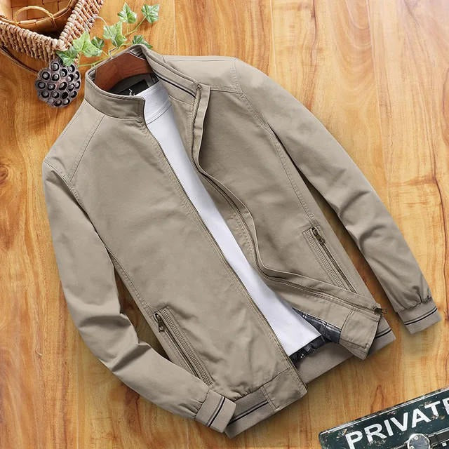 Waterproof Men's Slim Fit Jacket with Zip Pockets - EasyApparels