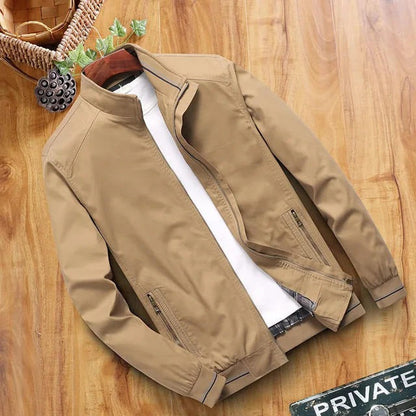 Waterproof Men's Slim Fit Jacket with Zip Pockets