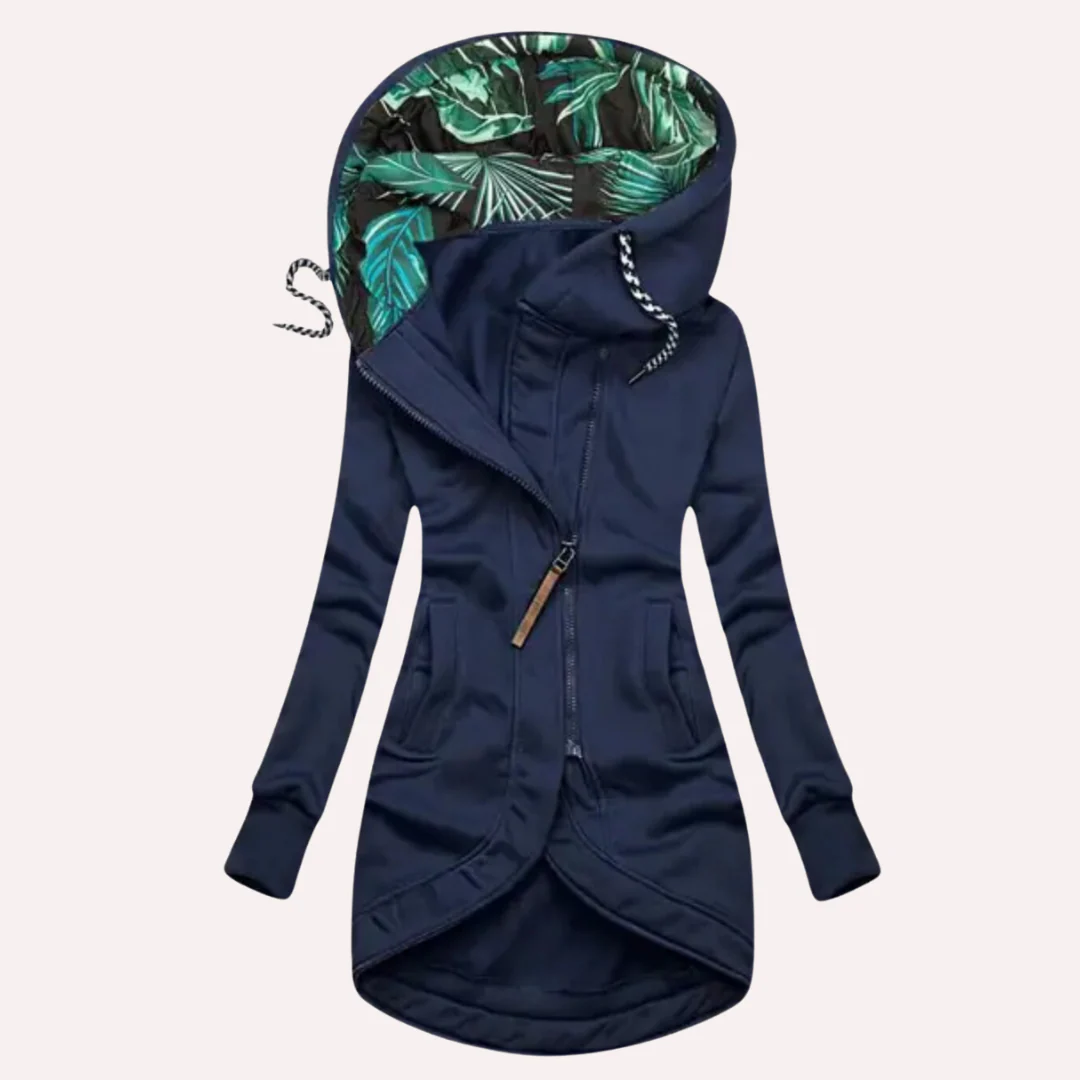 Women's Fitted Soft Fleece Jacket with Hood - EasyApparels