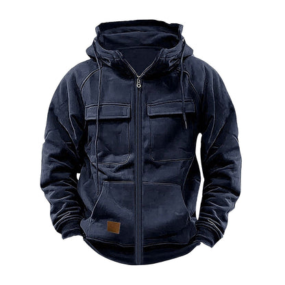 Comfy Men's Fleece Hoodie with Zip and Pockets
