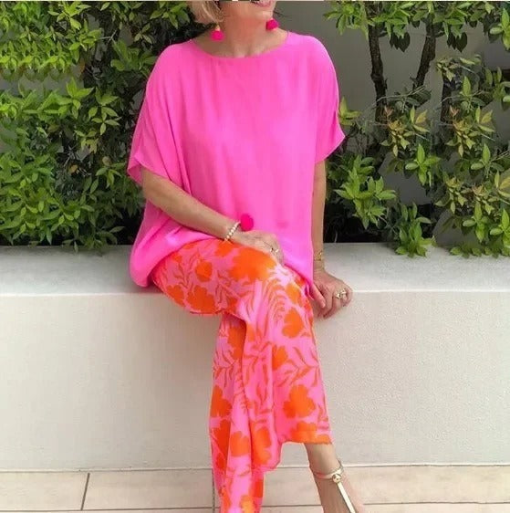 Loose Fit Women's Floral Wide Leg Pants - EasyApparels