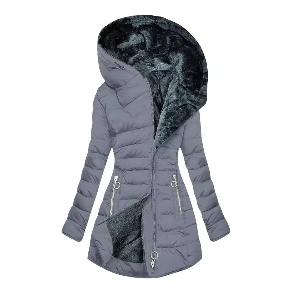 Ladies Warm Parka Jackets with Hood