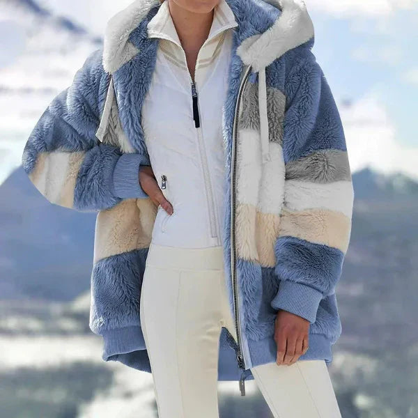 Cozy Women's Faux Fur Hoodie Jacket