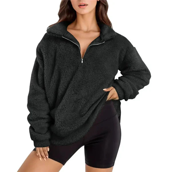 Cozy Women's Fleece Pullover Jacket - EasyApparels