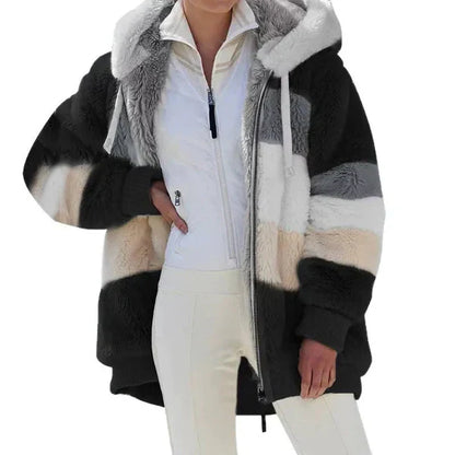Cozy Women's Faux Fur Hoodie Jacket