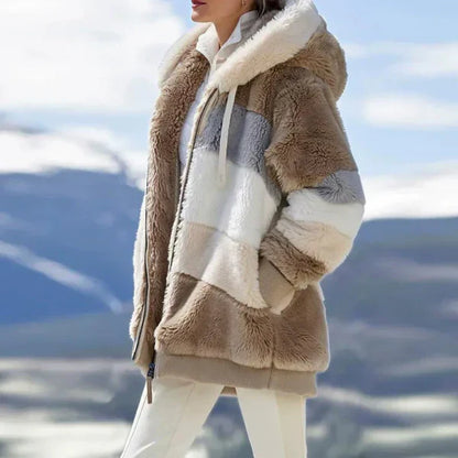Cozy Women's Faux Fur Hoodie Jacket