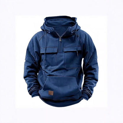 Comfy Men's Fleece Hoodie with Zip and Pockets