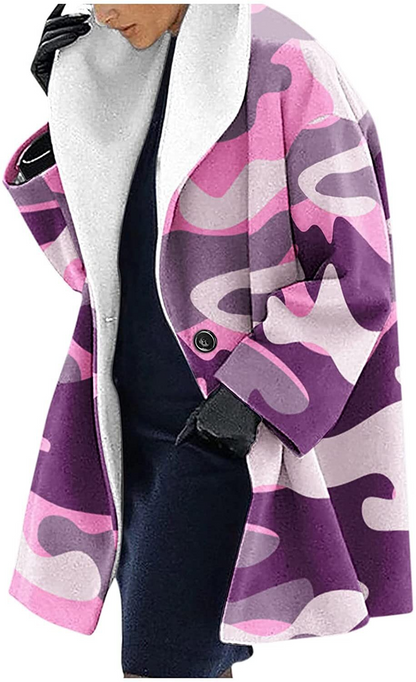 Cozy Wool Women's Floral Parka Jacket