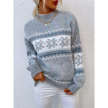Soft Wool Blend Crew Neck Sweater for Women - EasyApparels