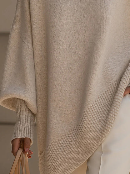 Cozy Large Knitted Batwing Poncho Wrap
