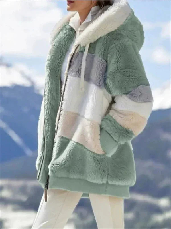 Cozy Women's Faux Fur Hoodie Jacket