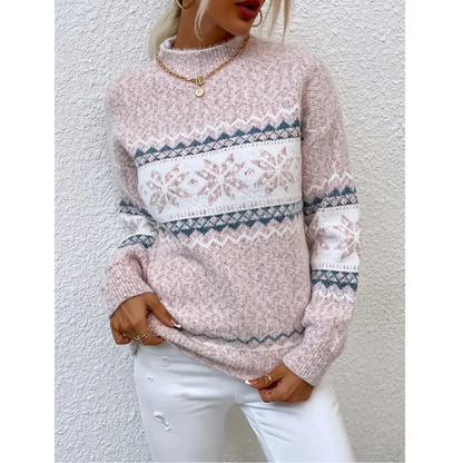 Soft Wool Blend Crew Neck Sweater for Women