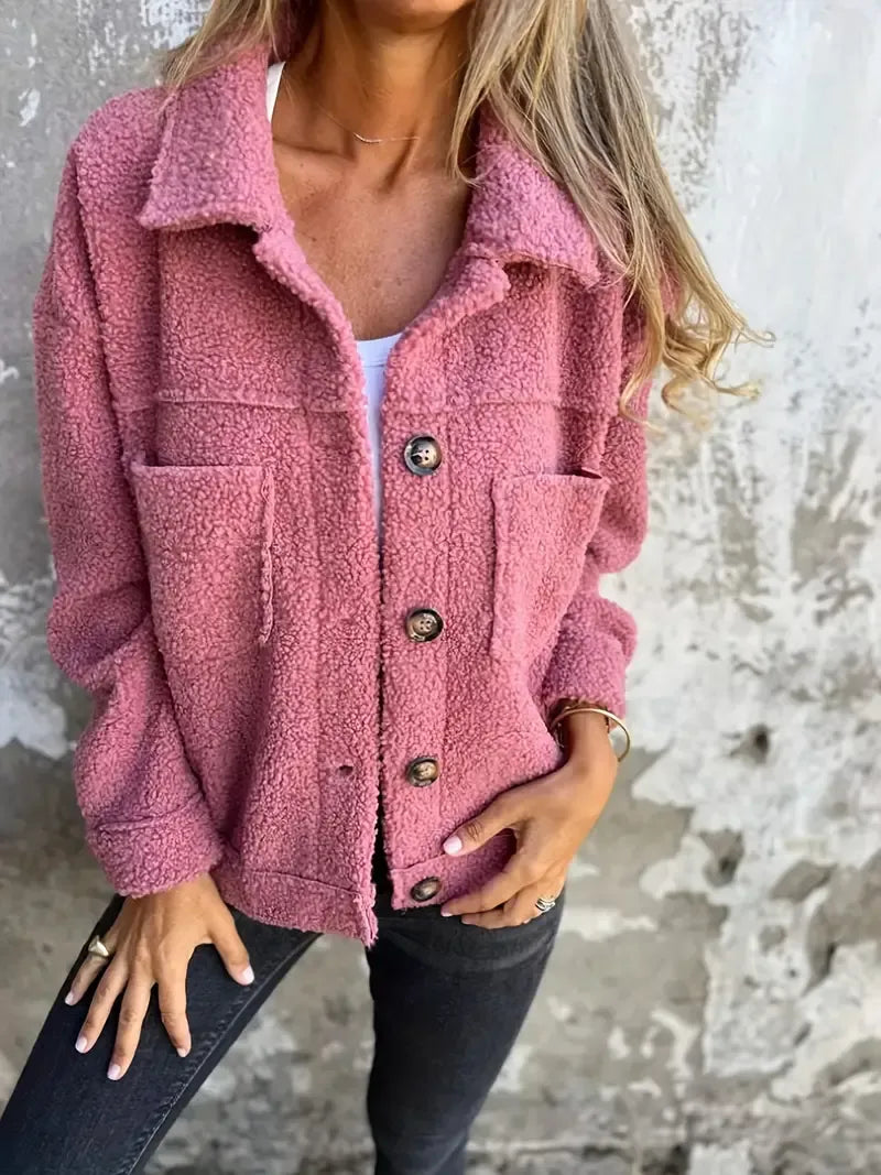 Cozy Oversized Women's Teddy Jacket