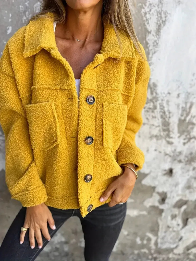 Cozy Oversized Women's Teddy Jacket