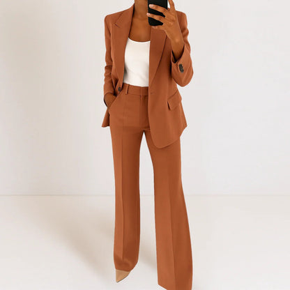 Ladies Classic Suit Jacket and Trousers - EasyApparels