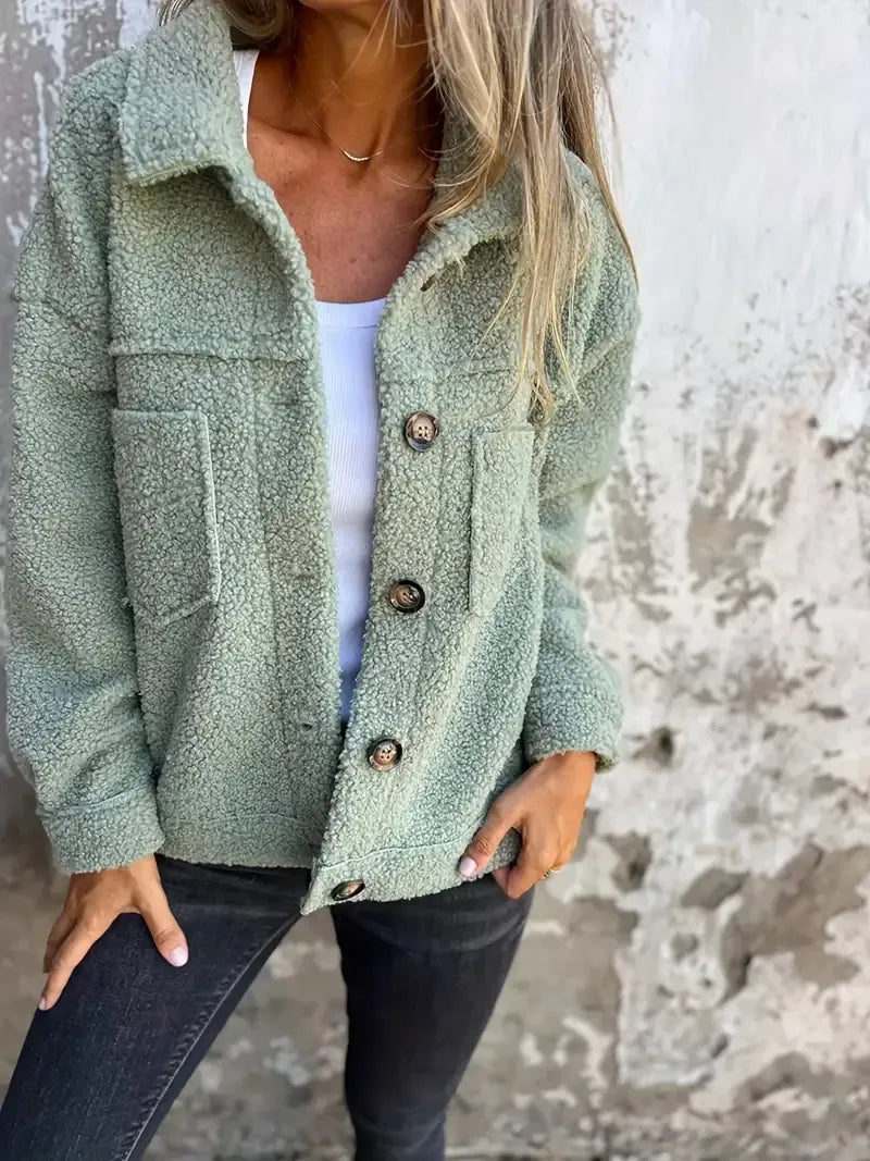 Cozy Oversized Women's Teddy Jacket