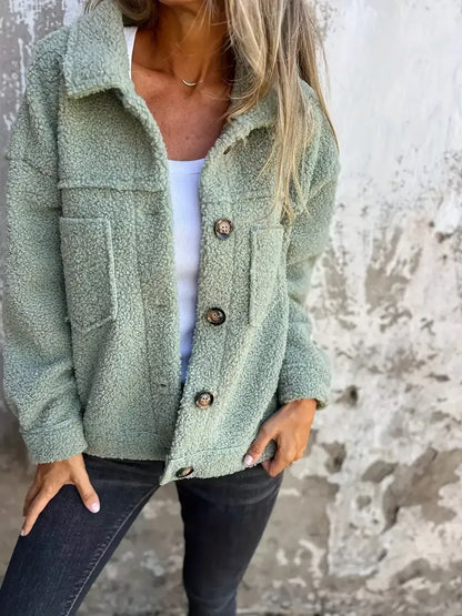 Cozy Oversized Women's Teddy Jacket
