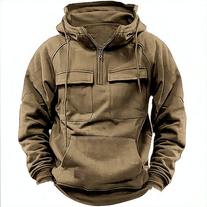 Comfy Men's Fleece Hoodie with Zip and Pockets