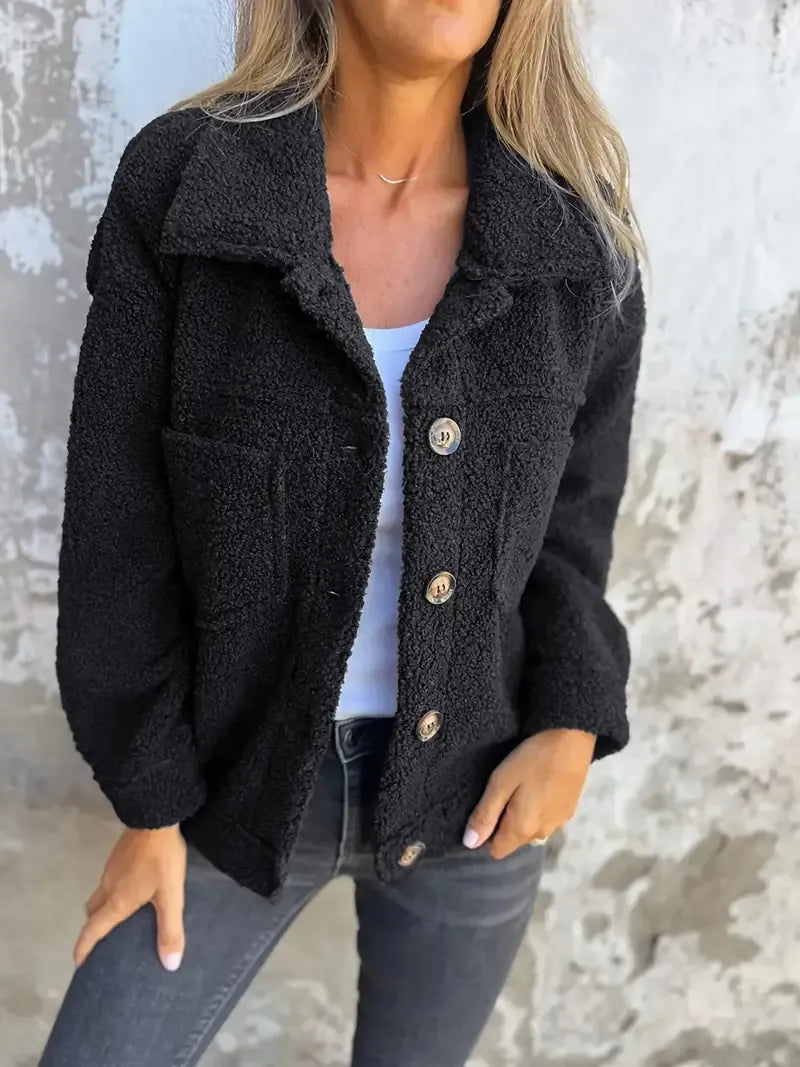 Cozy Oversized Women's Teddy Jacket - EasyApparels