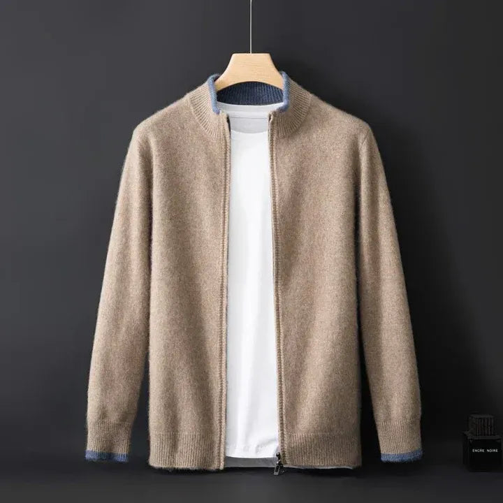 Classic Fit Mens Wool Zip Up Jacket - EasyApparels