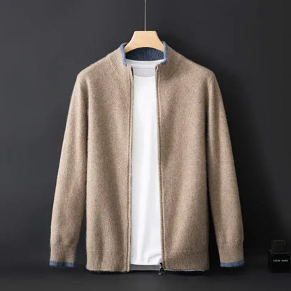 Classic Fit Mens Wool Zip Up Jacket - EasyApparels