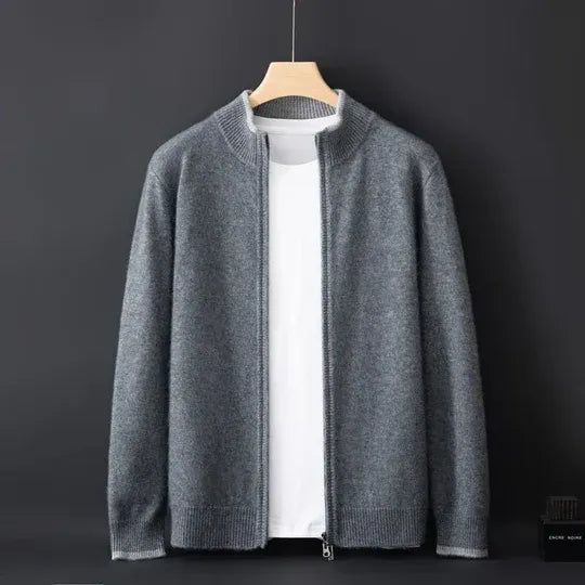 Classic Fit Mens Wool Zip Up Jacket