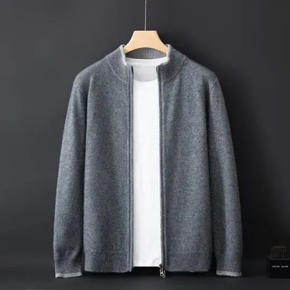 Classic Fit Mens Wool Zip Up Jacket
