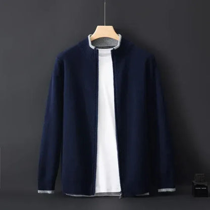 Classic Fit Mens Wool Zip Up Jacket