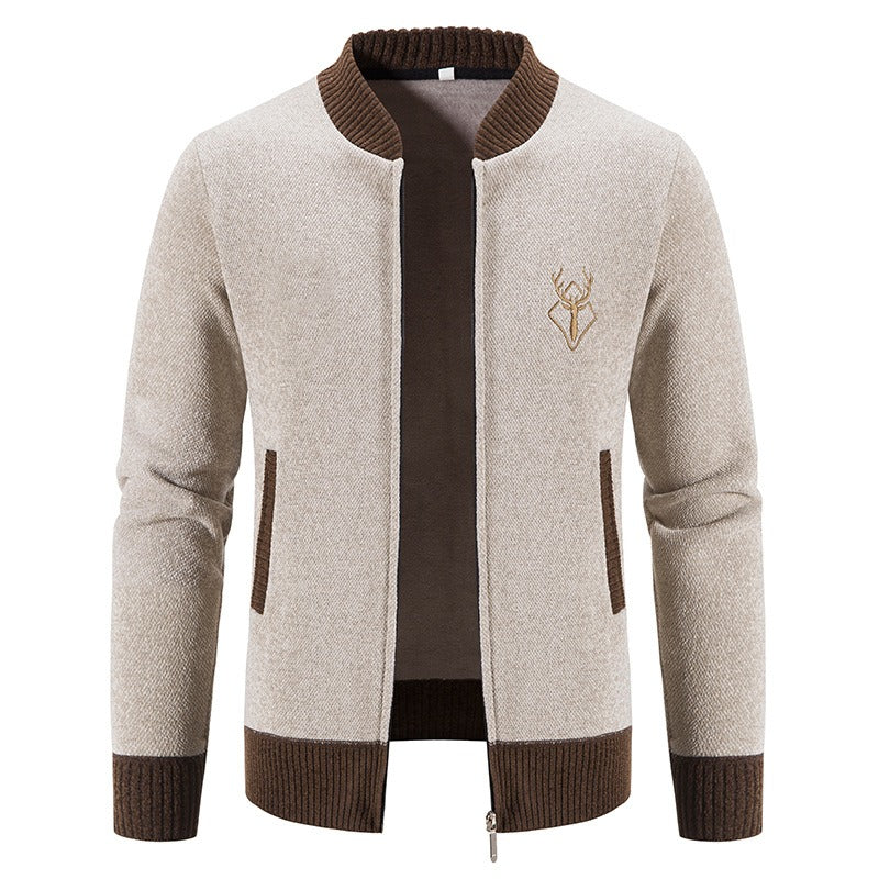 Cozy Men's Zip Up Wool Sweater