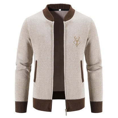 Cozy Men's Zip Up Wool Sweater